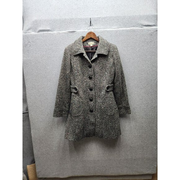 American Rag Cie Girls Tweed Coat M Wool Blend Button Front - Picture 1 of 5